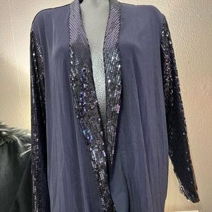Slinky Brand Lilac Sequin Embellished long Sleeve.Elegant.
